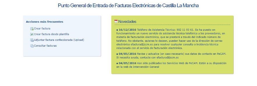facturar electronicamente a la jccm